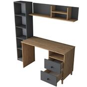 Birou Hapem Walnut and Anthracite