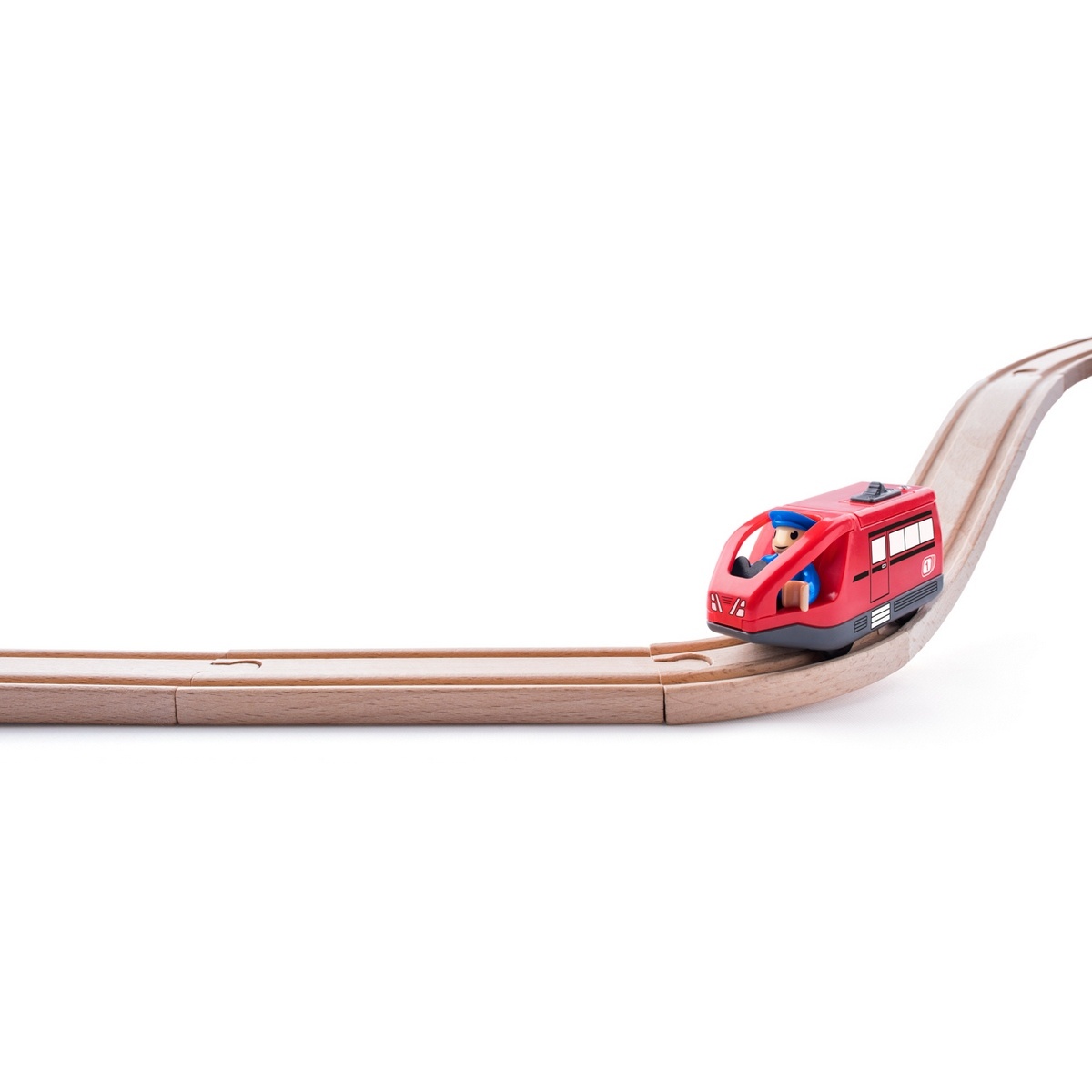 Woody Modern villanymotor a vonatsínekhez, piros termék 2. képe