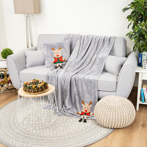 4Home Weihnachtsdecke Xmas Reindeer, 150 x 200 cm