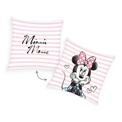 Poduszka Minnie Mouse Pasy, 40 x 40 cm