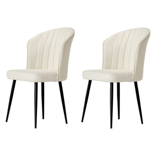 Esszimmerstuhl-Set Rubi Cream and Black, 2 Stück