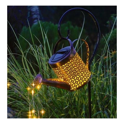 Aldotrade Lampa solarna Konewka, 37 LED, ciepła biała