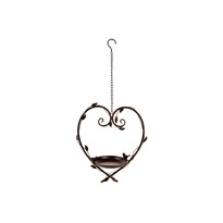 Metalowy karmnik dla ptaków do zawieszenia w kształcie serca