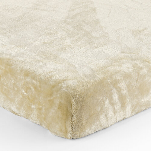 Prześcieradło z Mikropluszu beżowy, 90 x 200 cm