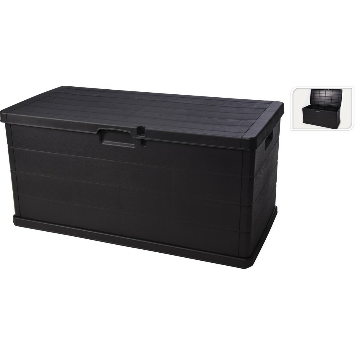 Zahradní úložný box Damon, 118 x 59 x 57 cm, dekor dřeva - thumb (1)