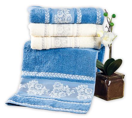 Bavlnené ručníky s bordúrou, 50 x 90 cm