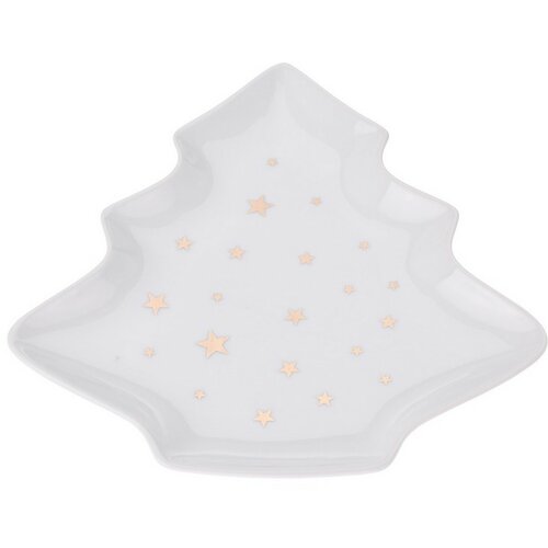 Koopman Porcelánový servírovací tanier Tree, 27 x 26 cm