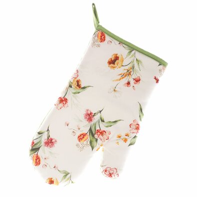 Rękawica kuchenna z magnesem Piwonie w kolorach późnego lata, 14 x 29 cm