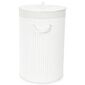 Compactor Coș pentru rufe murdare Bamboo rotund, alb