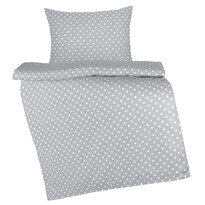 Bellatex Otroški komplet vzglavnika in odeje Polkadots siva, 75 x 100 cm, 42 x 32 cm