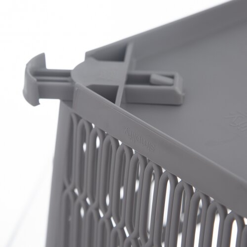 Coș de plastic stivuibil Orion NESTA, 38 x 33 x12,7 cm, gri