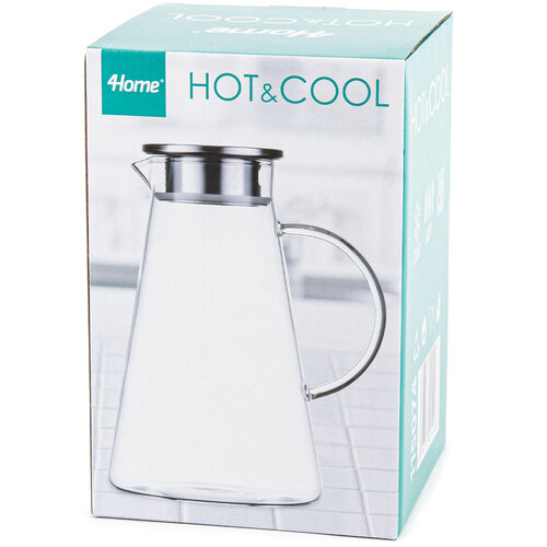 4Home Jug Hot&Cool üveg kancsó fedéllel, 1,8 l