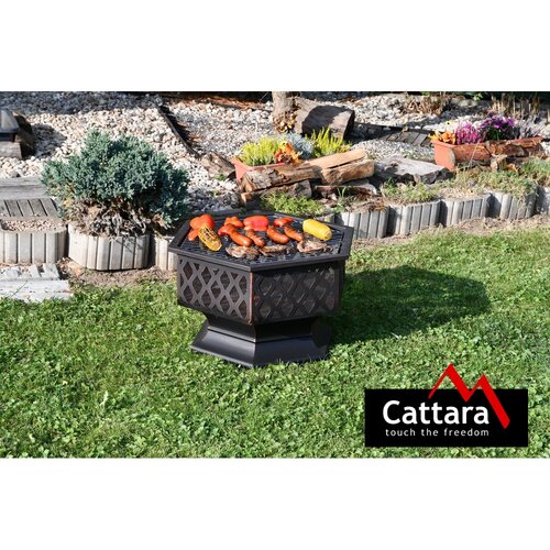 Cattara 13008 Kandalló fedővel, hatszögletű, 60,5x 7 0 x 62,5 cm