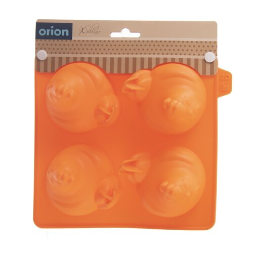 Orion Forma silikonske piščančke 4, oranžne