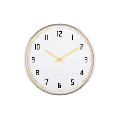 Karlsson 5969BY designerski zegar ścienny żółty,średnica 40 cm