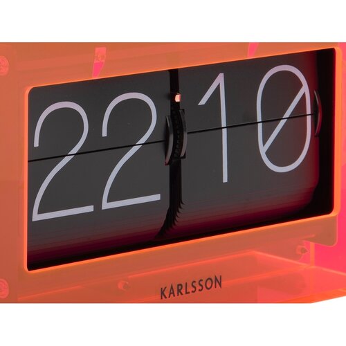 Karlsson 5976OR designové nástěnné/stolní překlápěcí hodiny oranžová, 21 cm - thumb (2)
