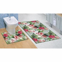 Bellatex Набір килимків для ванної кімнати Ibišek3D, 60 x 100 см, 60 x 50 см