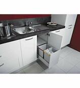 Elletipi Vestavný odpadkový koš STREET - výsuvný, 12 + 12 + 8 + 8 l