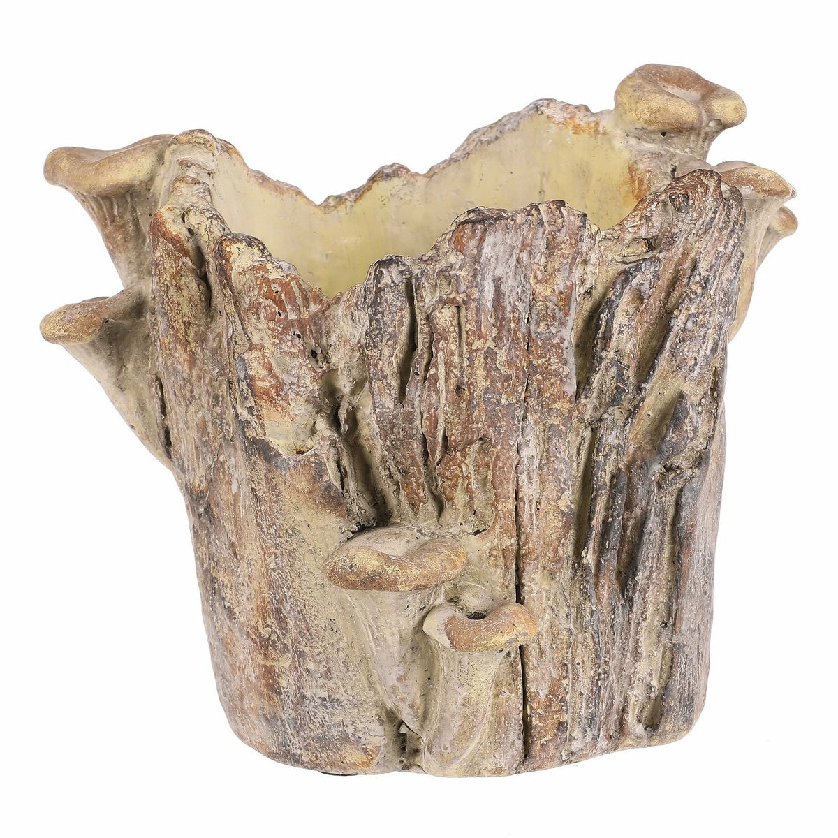 Opakowanie betonowe - pień z grzybami, 19 x 17 x16 cm