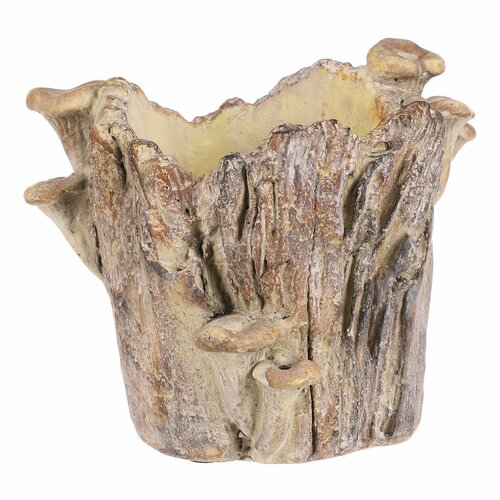 Opakowanie betonowe - pień z grzybami, 19 x 17 x16 cm