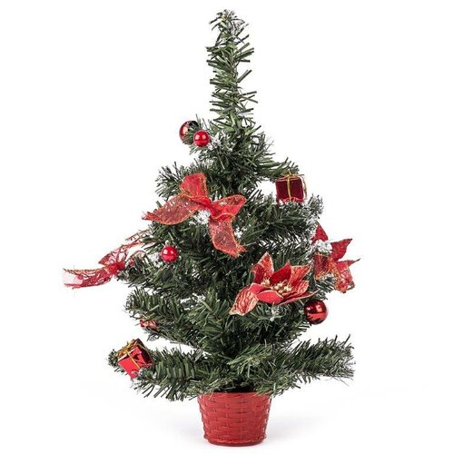 Vánoční stromeček zdobený červená