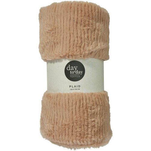 Koc Stripy jasnobrązowy, 150 x 120 cm