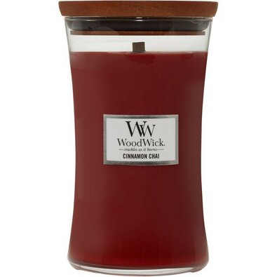 Woodwick Vonná svíčka váza velká Cinnamon Chai, 609 g