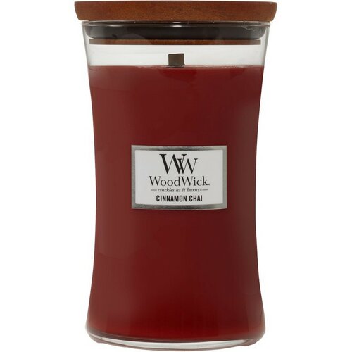WoodWick Ароматична свічка у великій вазі CinnamonChai, 609 г