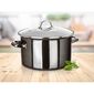 Banquet Hrniec smaltovaný METALLIC Black 26 cm, 6 l, s pokrievkou