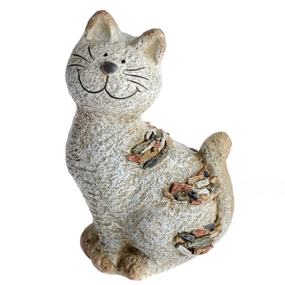 Obrázok Záhradná dekorácia Dakls Garden Deco Cat With Stones, výška 28,5 cm