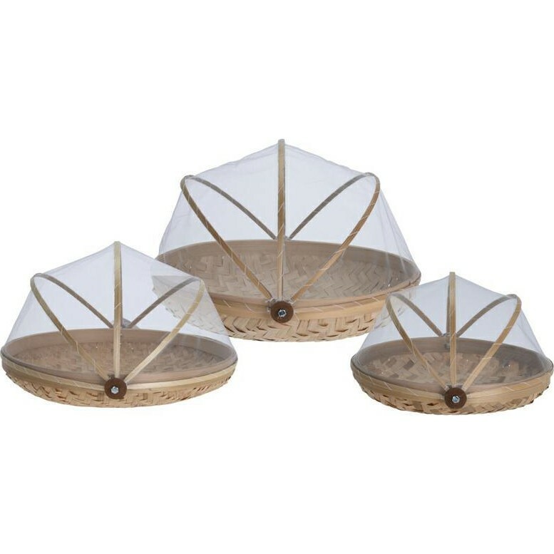 Zestaw 3 tac do serwowania z pokrywą Bamboo