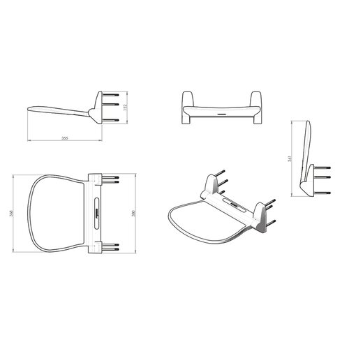 GEDY 2282 Sound Duschklappsitz, 38 x 35,5 cm, weiß