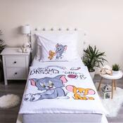 Dětské bavlněné povlečení do postýlky Tom & Jerry TJ050, 100 x 135 cm, 40 x 60 cm