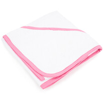 Дитячий рушник з капюшоном Білий / рожевий , 75 x75 см