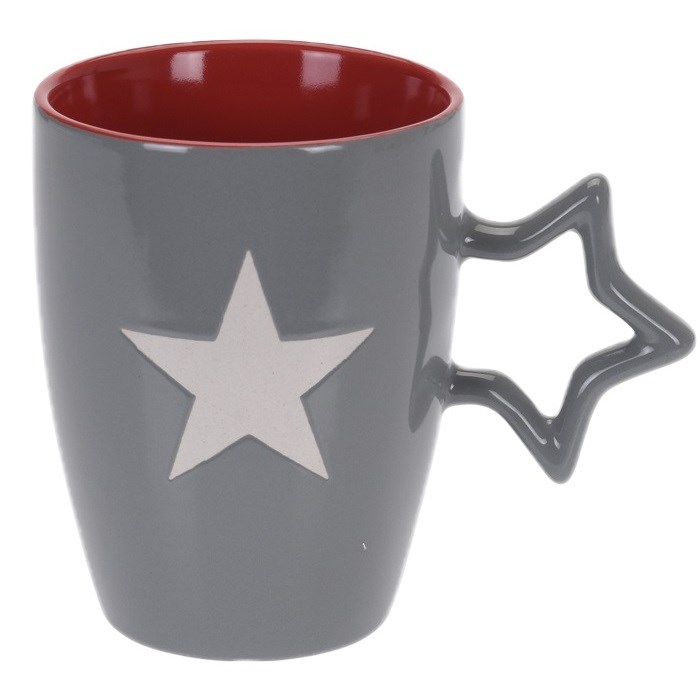 Keramický hrnček Star 330 ml, sv. sivá