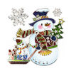 Vianočná okenná dekorácia snehuliak 2 ks