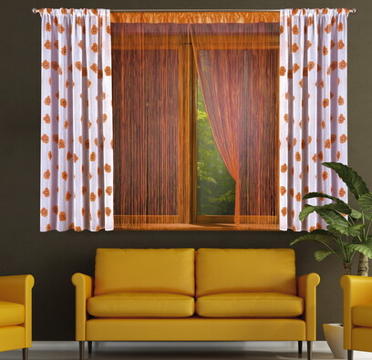 Provázková záclona Sharlota, 2 ks 90 x 180 cm