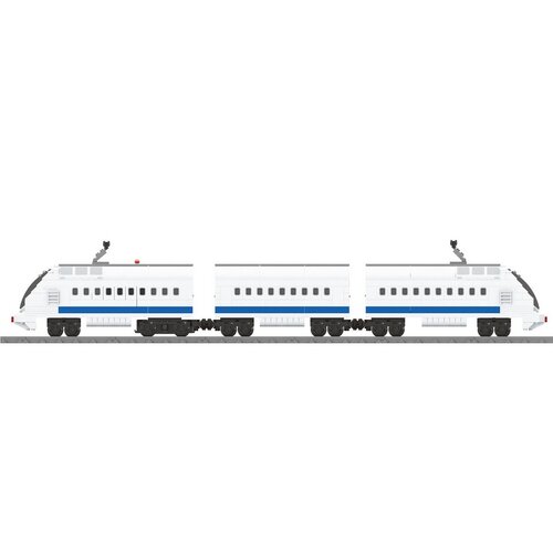 Set Rappa Bloxo tren rapid cu șine 615piese