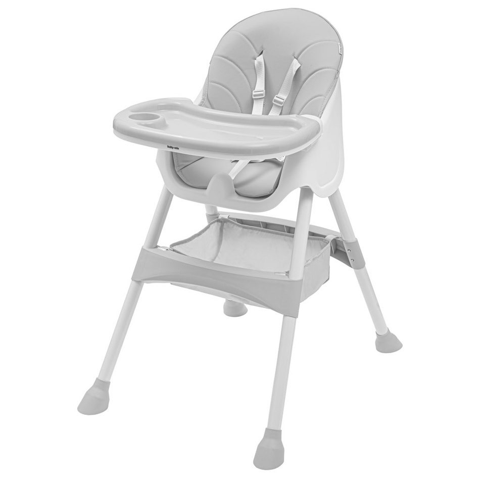 Levně Baby Mix Jídelní stolička Nora šedá, 51 x 43 x 27 cm