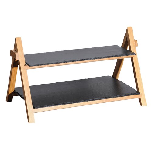 Kesper 38118 Slate etažér 2 nadstropja, 45 x 27 x24 cm