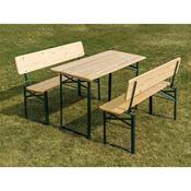 Happy Green Zahradní pivní set s opěradlem 75 x 60 x 115 cm, sv. hnědá
