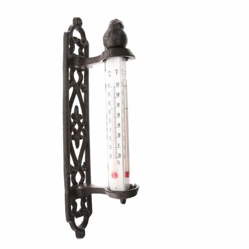 Żeliwny termometr ścienny Iron bird, wys. 27 cm