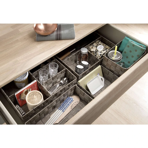 Compactor Úložný organizér do zásuvky TEX 19 x 14 x 13 cm, taupe