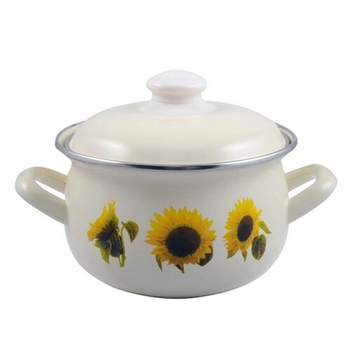 Florina Garnek emaliowany słoneczniki 16 cm