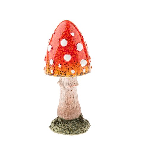 Jesenná dekoračná huba Muchotrávka, 12 cm, polyresin