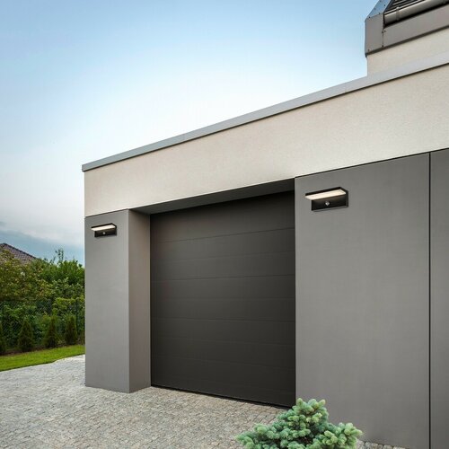 Rabalux 77115 venkovní nástěnné LED svítidlo Zaragoza, se senzorem, 9W, IP54, černá