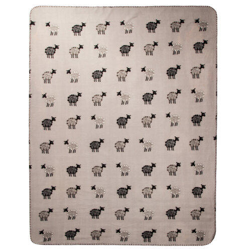 Báránykák polár pléd szürke, 130 x 170 cm