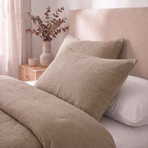 Kvalitex Муслінова постільна білизна бежева, 220 x 200 см, 2 шт. 70 x 90 см