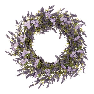 Vence umělé drobné květiny, pr. 50 cm, fialová ,50 x 50 x 10 cm