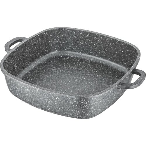 Florina Aluminium-Bräter mit Aromadeckel Lava 3,5 l, 28 × 28 × 7,5 cm